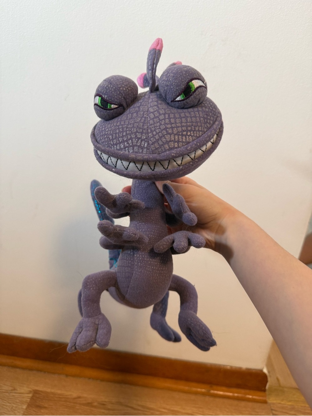 HTF Randall Boggs Stamped Plush 12" From Monsters Inc Stamped Disney Store.